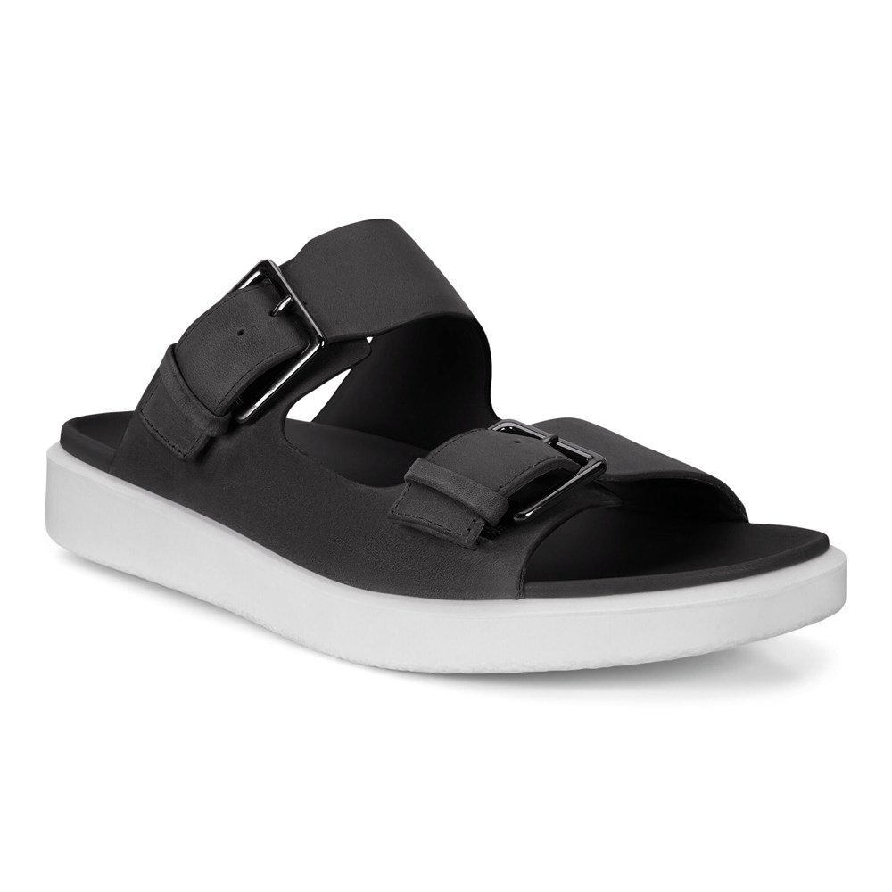 ECCO Mens Slides Black - Flowt Lx - NBR-185743